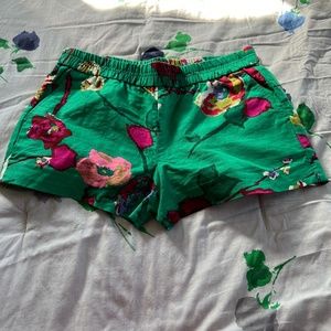 J Crew floral linen short